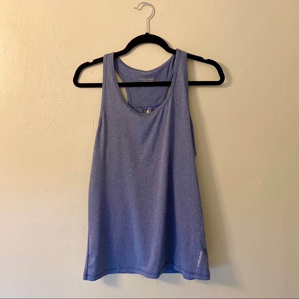 Open back athletic tank top